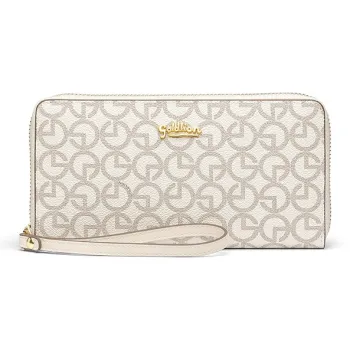 GOLDLION PVC Clutch Trumpets Women's Ecru/Coffee