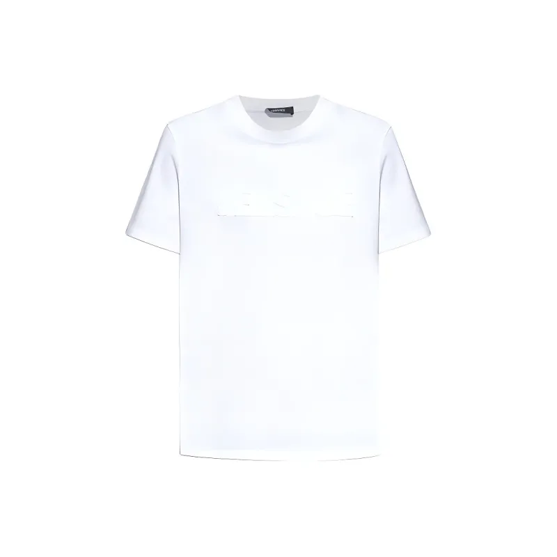 VERSACE Logo Appliqué Crewneck T Shirt-0