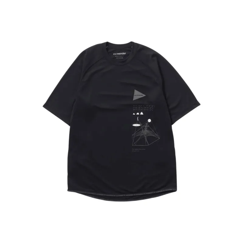 And Wander T Shirt Unisex Black-0