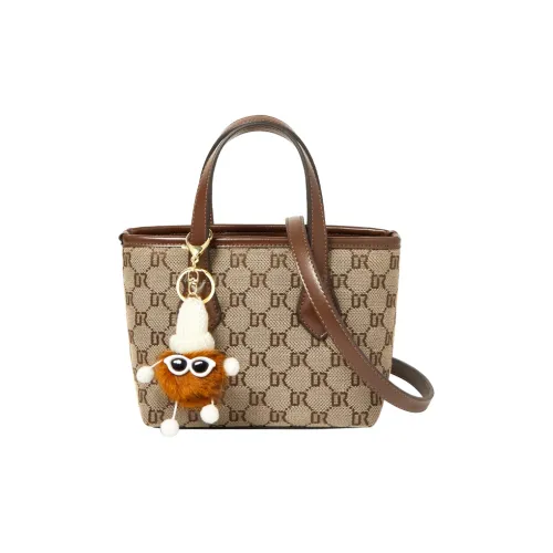 Narandu Fabric Basket Bag, Handbag, Shoulder Bag, Crossbody Bag Trumpets Women's Coffee
