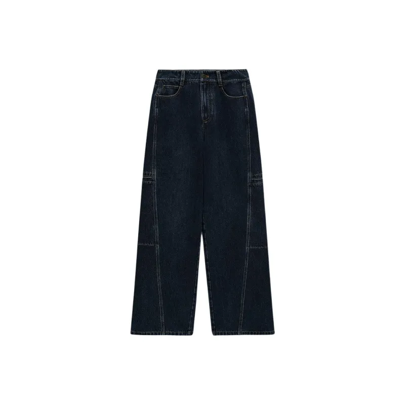 INSUN Jeans Women's Deep Sea Blue-0