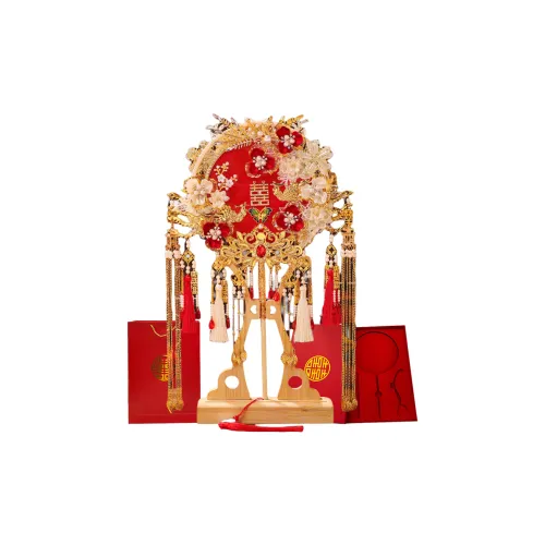 Snow Bunches Traditional Chinese Style Handcrafted Premium Face Shielding Joy Fan
