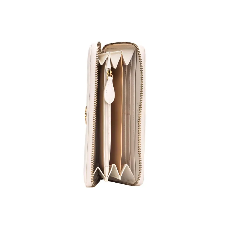 PINKO Sheepskin Wallet Women's Ecru-2