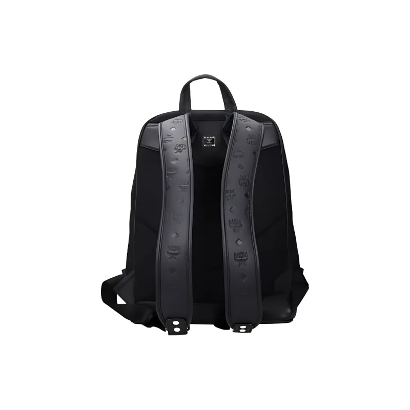 MCM Leather Backpack Men's Black-3
