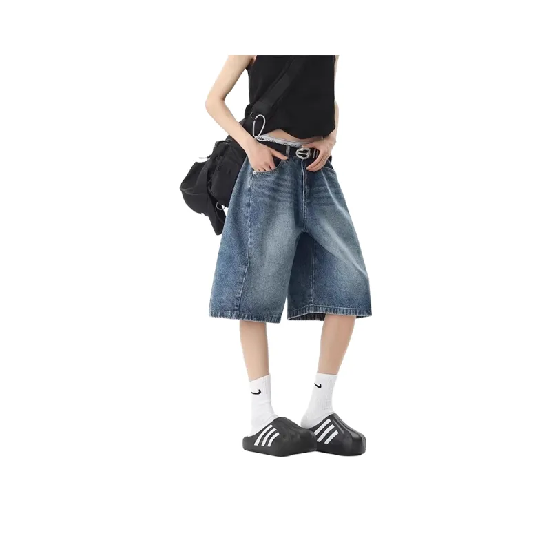 PVPVPV Denim Shorts Unisex Blue-0