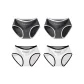 4 Pack[Dark Gray+Dark Gray+White+White]