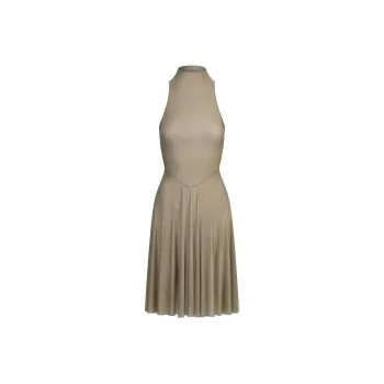 SKIMS SS25 MILKY SHEER HIGH NECK MIDI DRESS Sleeveless Dress Women's