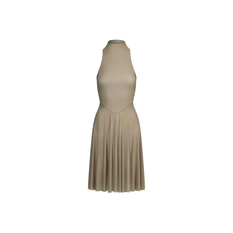 SKIMS SS25 MILKY SHEER HIGH NECK MIDI DRESS Sleeveless Dress Women's-0