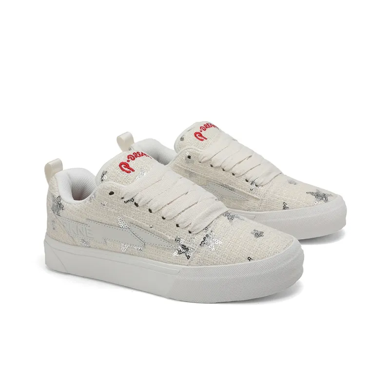 SHANDIANFENGBAO x ABCDONGA Coverage Slip Resistant And Abrasion Resistant Low Top Skateboard Shoes Unisex Beige-2