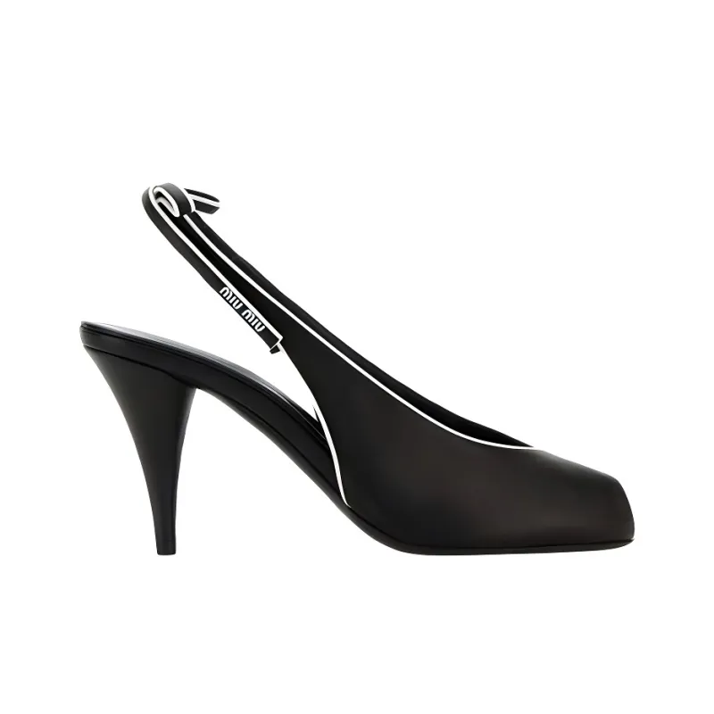 MIU MIU Slim Heel High Heels 7.8cm Women's Black-1