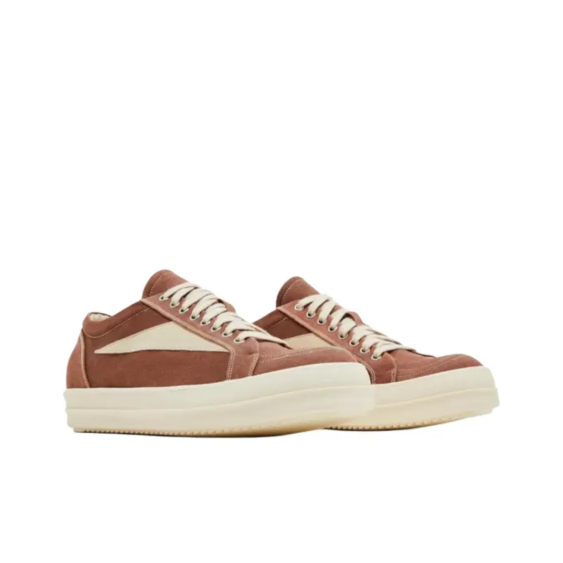 Rick Owens DRKSHDW Lido Low Top Canvas Shoes Women's Brown-2