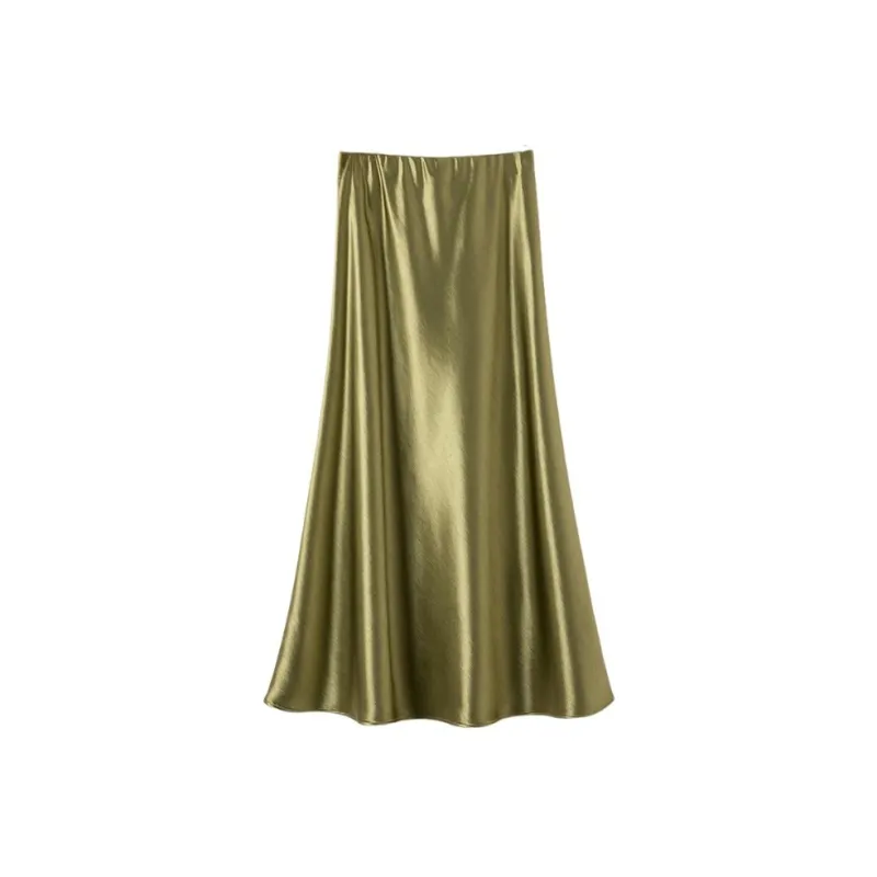 Late White Casual Long Skirt Women's-4