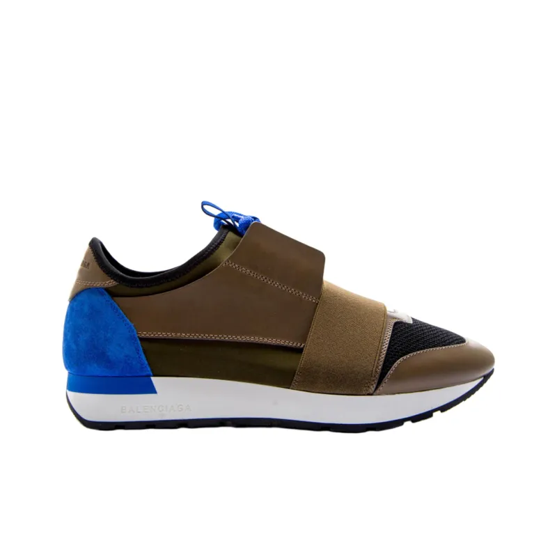 Balenciaga Race Runner Low Top Casual Shoes Men's Khaki-1