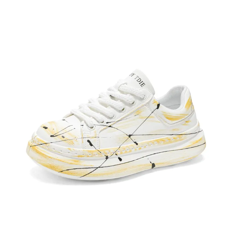 SIMBA'S PRIDE Abrasion Resistant Low Top Skateboard Shoes Men's White-1