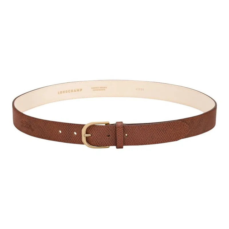 LONGCHAMP Cow Leather, Leather Belts Women's Brown 3CM-0