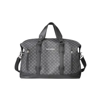 Mulinsen PU One Shoulder Crossbody Handbag, Travel Bag Unisex Pattern Black