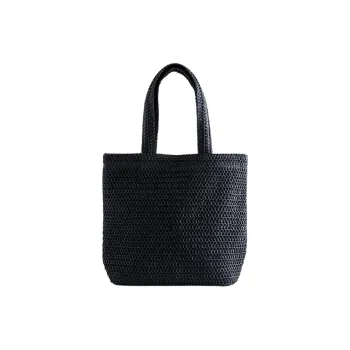 ZARA Cellulose Material Shopping Bag Handbag Women's Marine Blue