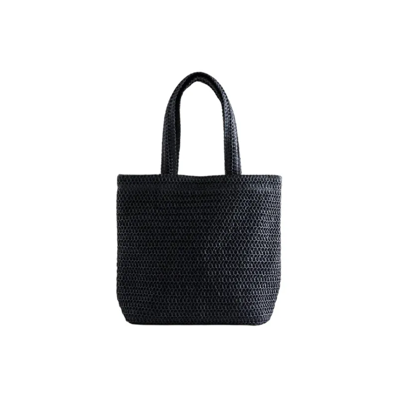 ZARA Cellulose Material Shopping Bag Handbag Women's Marine Blue-0