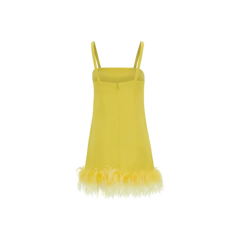 PINKO Slip Dress Women's Yellow-1