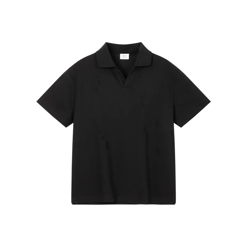SANBAI STUDIO Polo Shirts Men Black-0