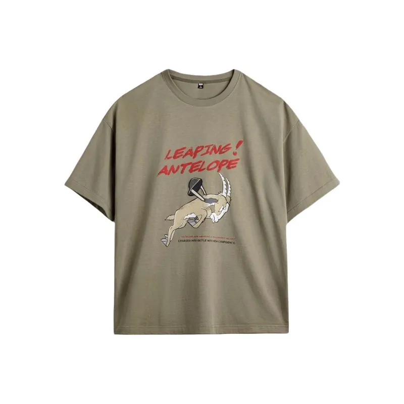 MADEN T Shirts Men Light Green-0