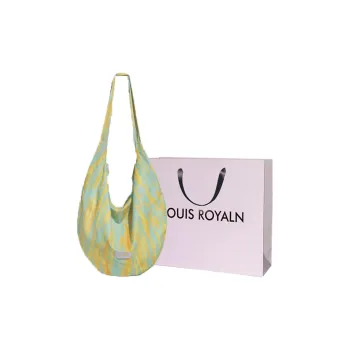 LOUIS ROYALN Nylon Fabric Tote Bag, Shoulder Bag Women's Graffiti Neon