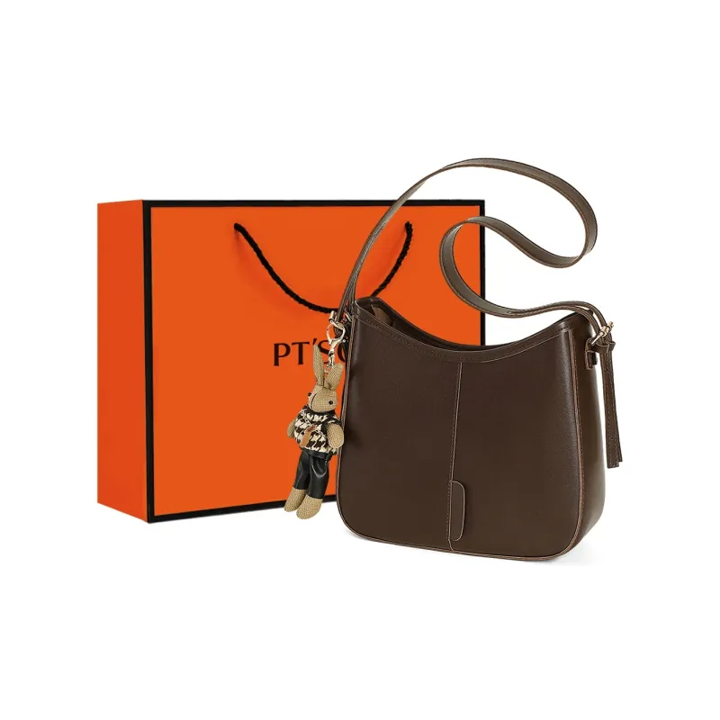 PT'SON Synthetic Leather Crossbody Bag, Shoulder Bag Regular Women's Coffee-0