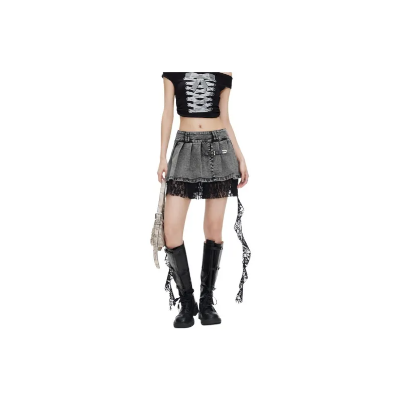 MJB Denim Short Skirts Women's Black-0