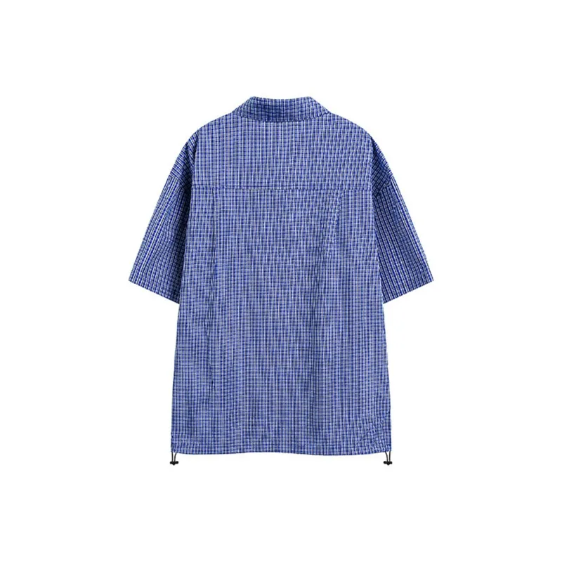 WOHOO Shirts Unisex Blue Plaid-1