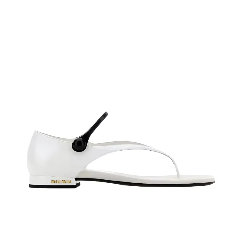 MIU MIU One Strap Sandals Women's White-1