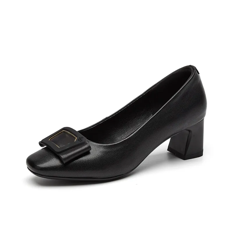 Rich Birds Block Heel High Heels 5cm Women's-1