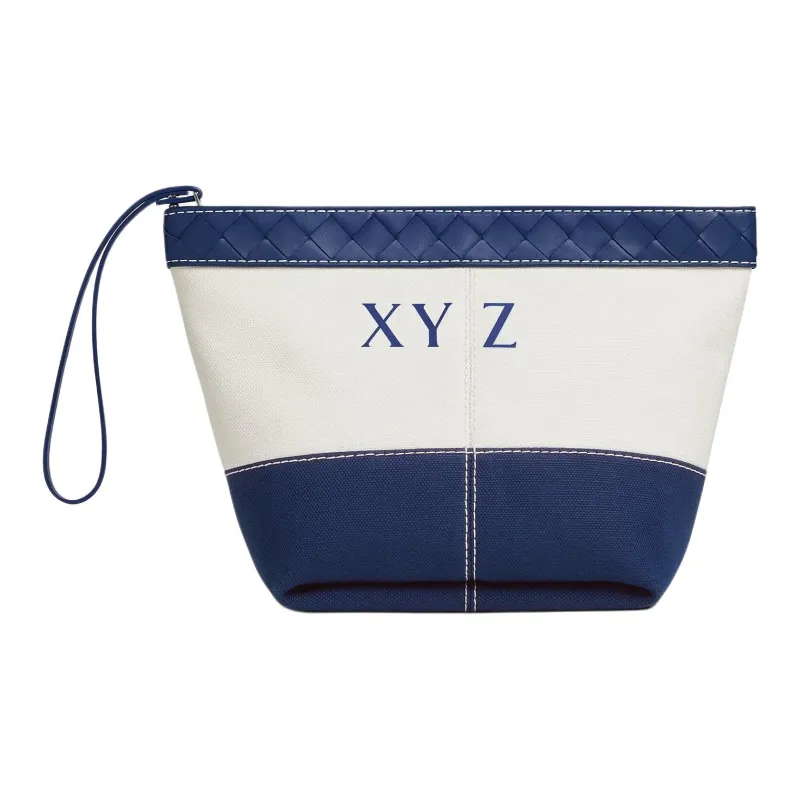 Bottega Veneta Canvas Bag Clutch Medium Size Women's White-0