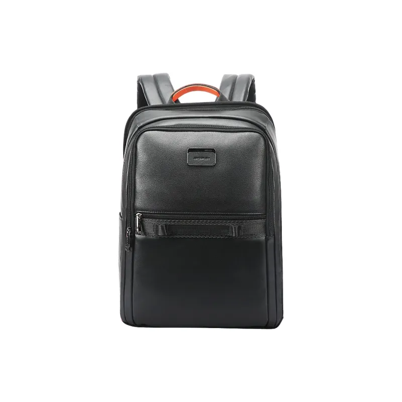BOPAI Top Grain Cow Leather Backpack Regular Men's Multicolor-1