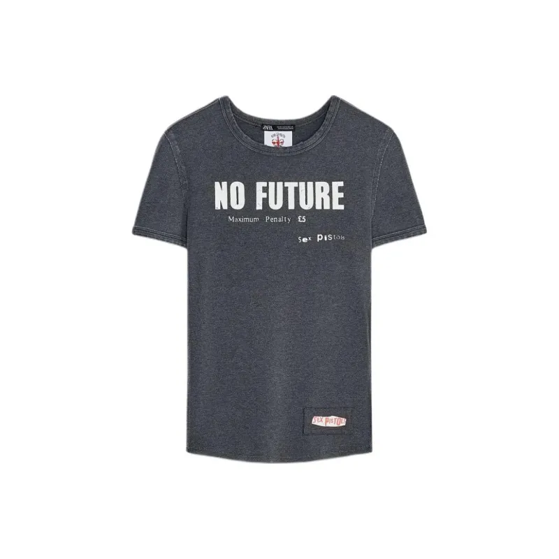 ZARA T Shirts Women's Coal Gray-0