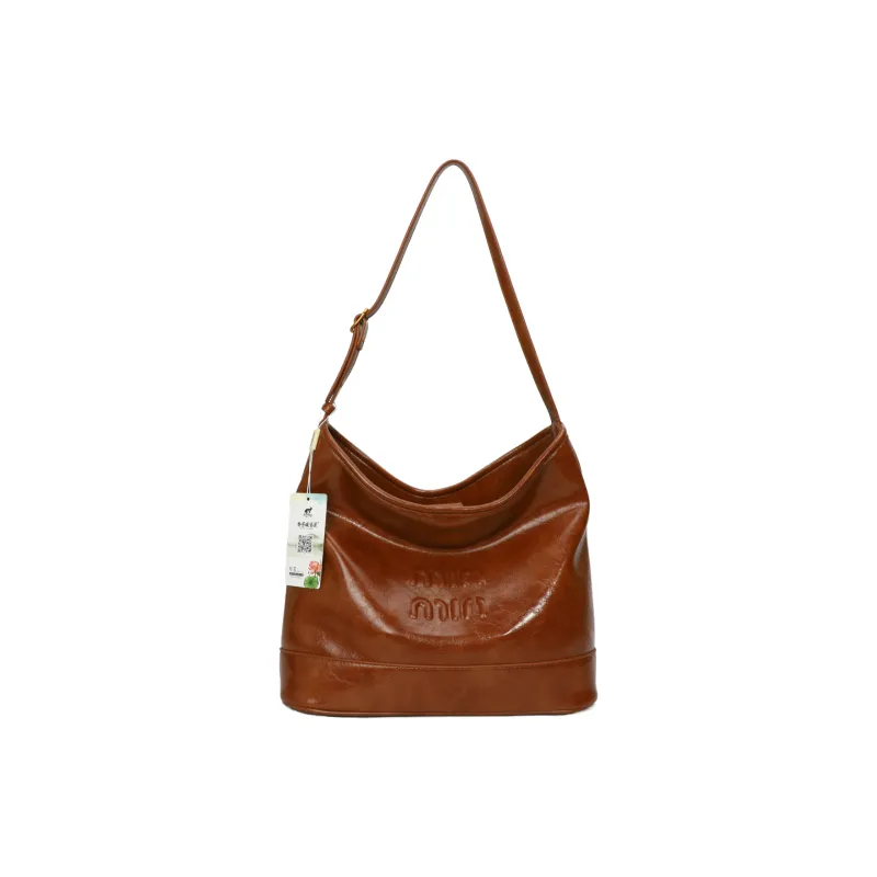 Meow In The Grass PU Shoulder Bag Regular Women's Coffee/Ecru/Brown/Black-10