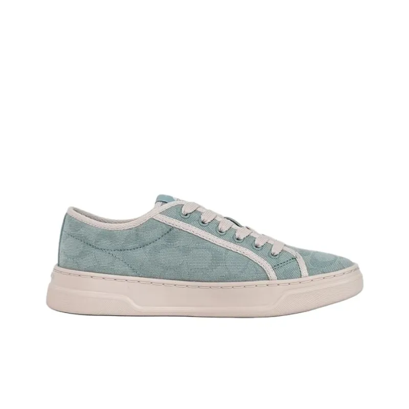 COACH Low Top Canvas Shoes Women's Mint Green-1
