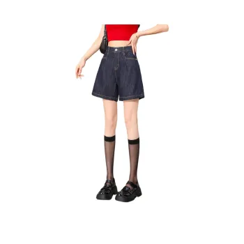Tonlion Denim Shorts Women's Dark Blue
