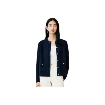 INSUN Cashmere Sweaters Women's Navy Blue