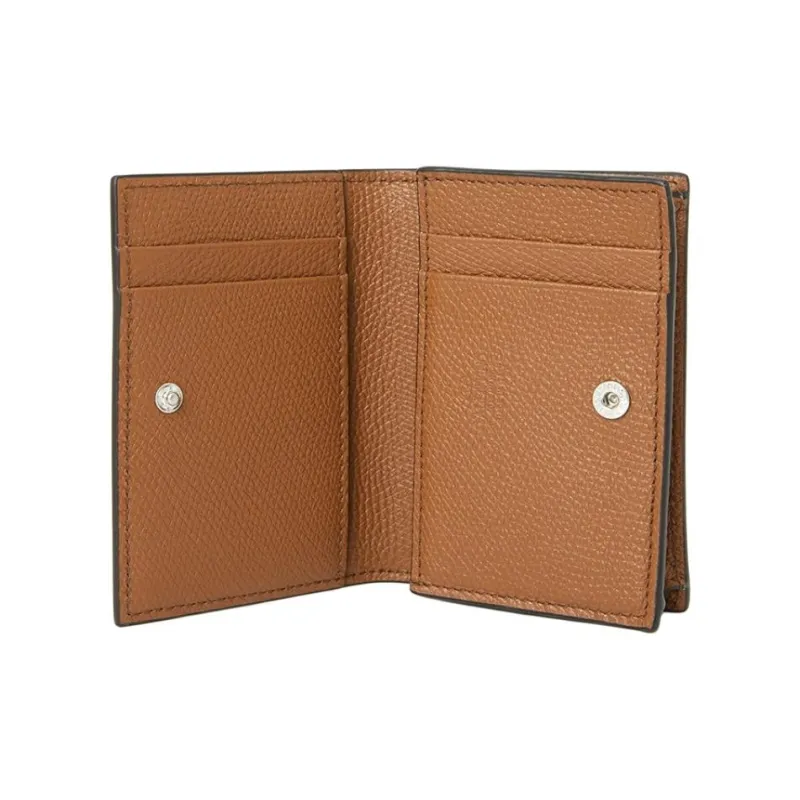 Valentino Cow Leather Card Holder Men's Brown-3