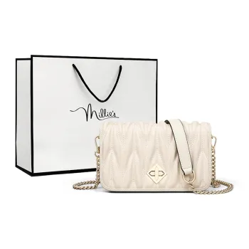 MILLIE'S Cow Leather Underarm Shoulder Bag, Crossbody Bag Regular Women's Ecru
