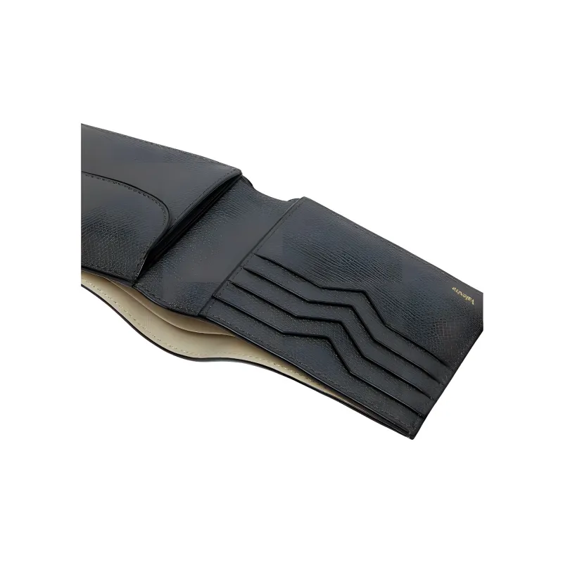 Valextra Cow Leather Wallet Men's Smoke Gray-3