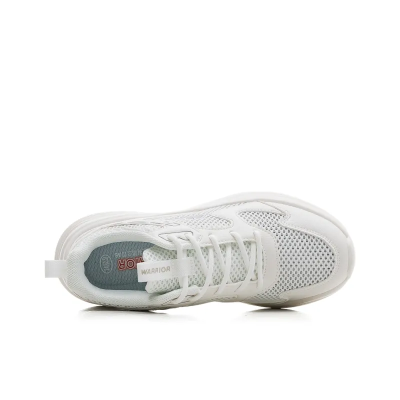Warrior Breathable And Resilient Low Top Casual Shoes Unisex White-2