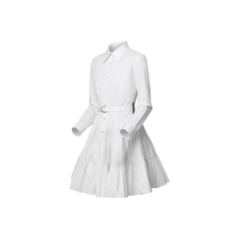LOUIS VUITTON SS25 Long Sleeved Dress Women's White-2