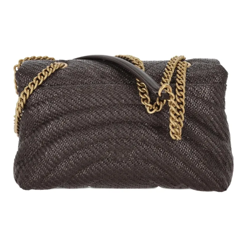 PINKO Polypropylene With Polyester Shoulder Bag Women's Dark Brown-2