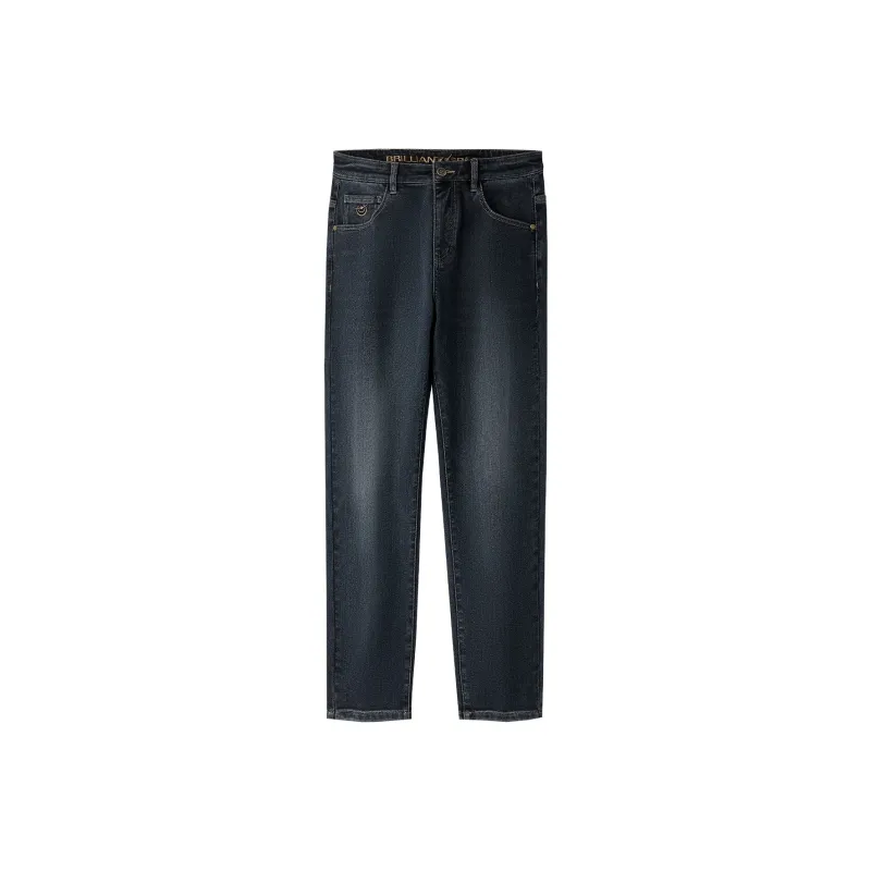 HLA Jeans Men Blue Gray Denim Gradient Dark 8D-0