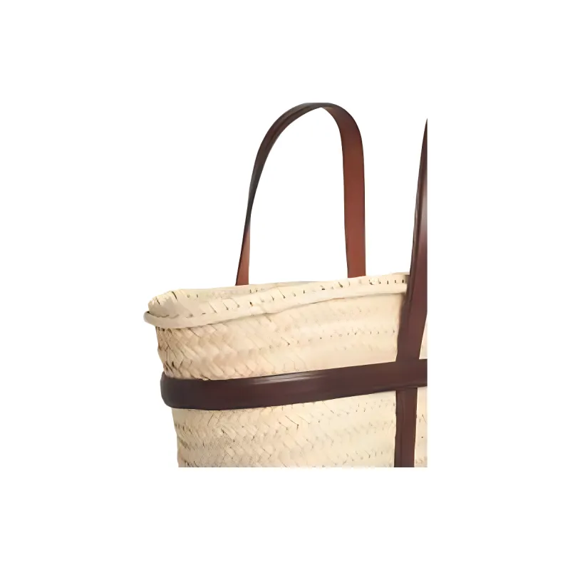 TORY BURCH Ella Raffia Tote Handbag Women's Cream-4