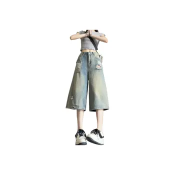 SOCKKEY Denim Shorts Unisex Vintage