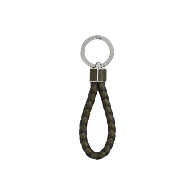 Bottega Veneta Leather Keychains Men's Olive Green-1