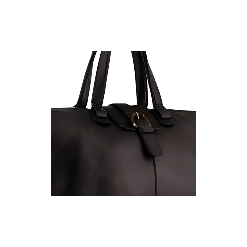 GIORGIO ARMANI Cow Leather Handbag Men's Black-4