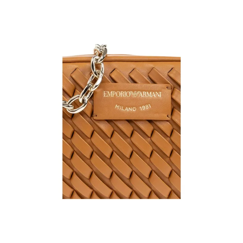 EMPORIO ARMANI Shoulder Bag With Decorative Weave-4